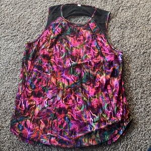 Athletic Lululemon tank top, size 10, light and colorful